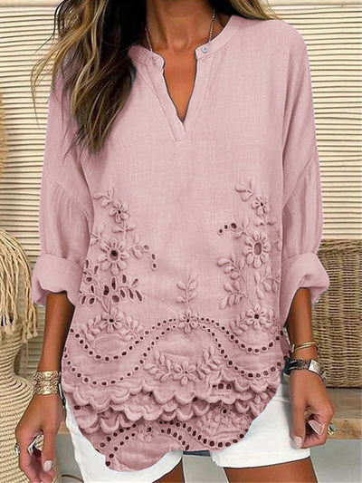 VALONA – SOFT BLOOM SATIN TOP