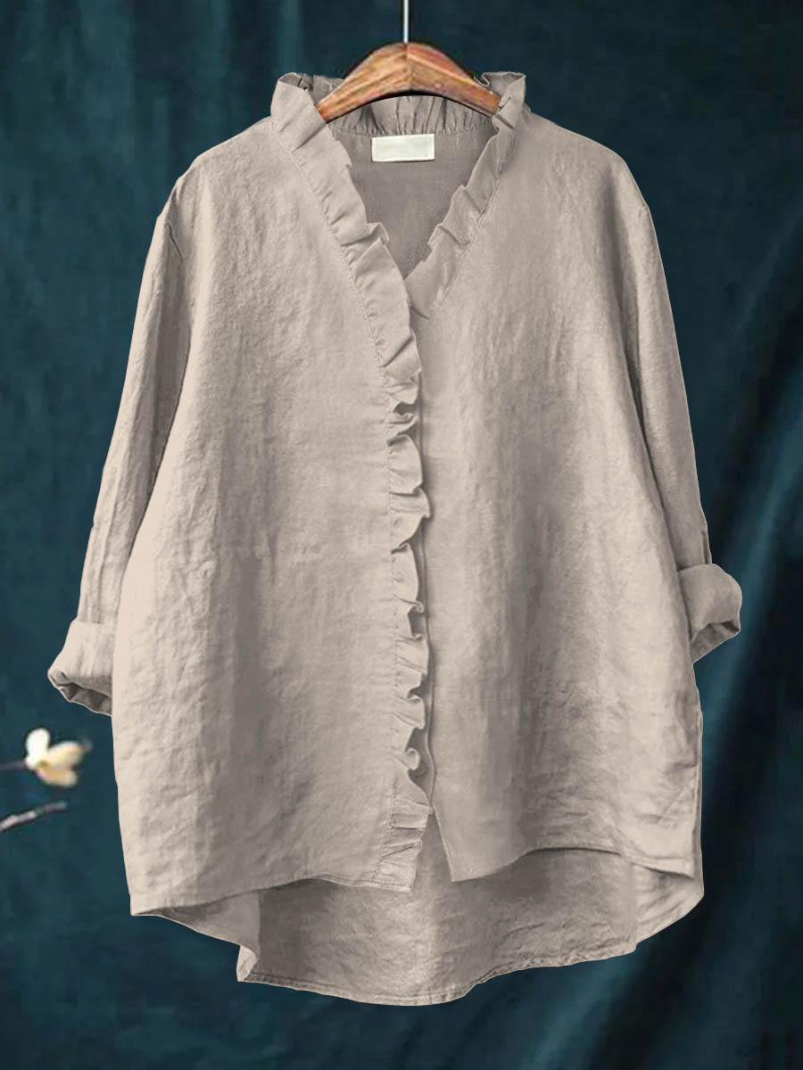 Elodie™ – Soft Linen Breeze Blouse
