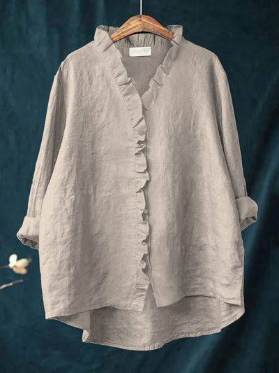 Elodie™ – Soft Linen Breeze Blouse