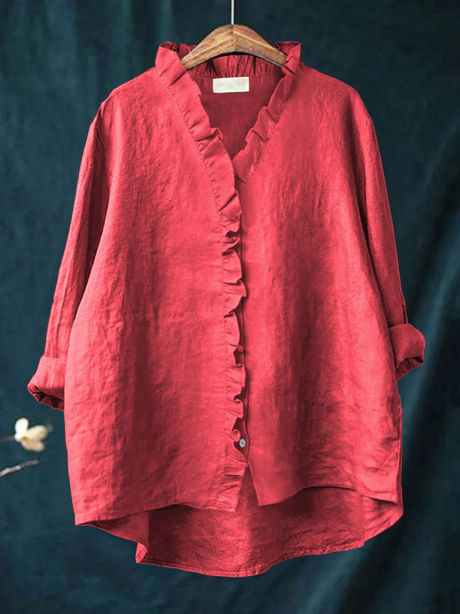 Elodie™ – Soft Linen Breeze Blouse