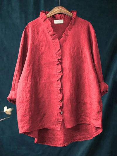 Elodie™ – Soft Linen Breeze Blouse