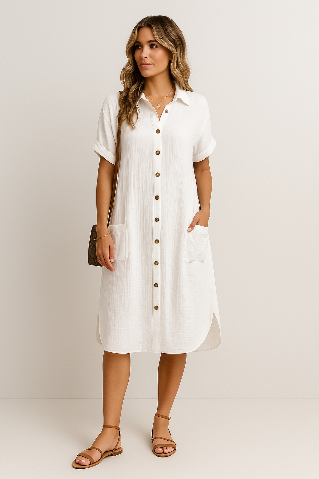 LUNA – RELAXED CHARM OVERSIZED POLO DRESS