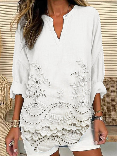 VALONA – SOFT BLOOM SATIN TOP