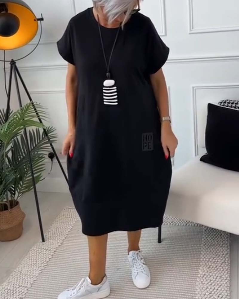 IRIS – SOFT CHARM SHORT SLEEVE DRESS