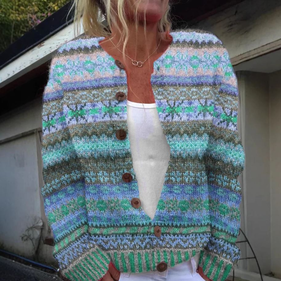 LOTTE – INDIGO CHARM PRINTED CARDIGAN