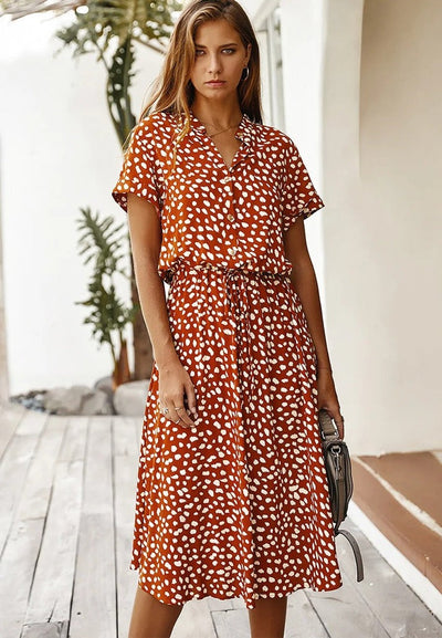 EDITH - ELEGANT V-NECK DRESS