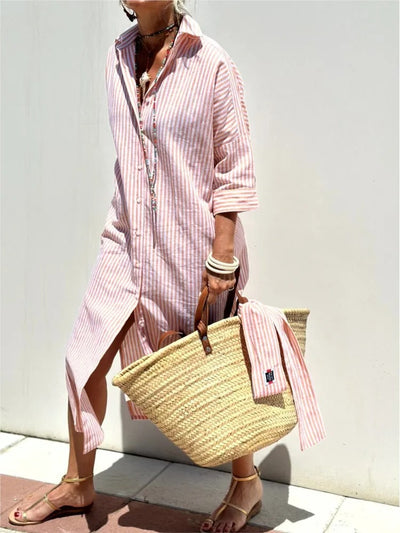 GÉRALDINE – EFFORTLESS CHARM STRIPED DRESS