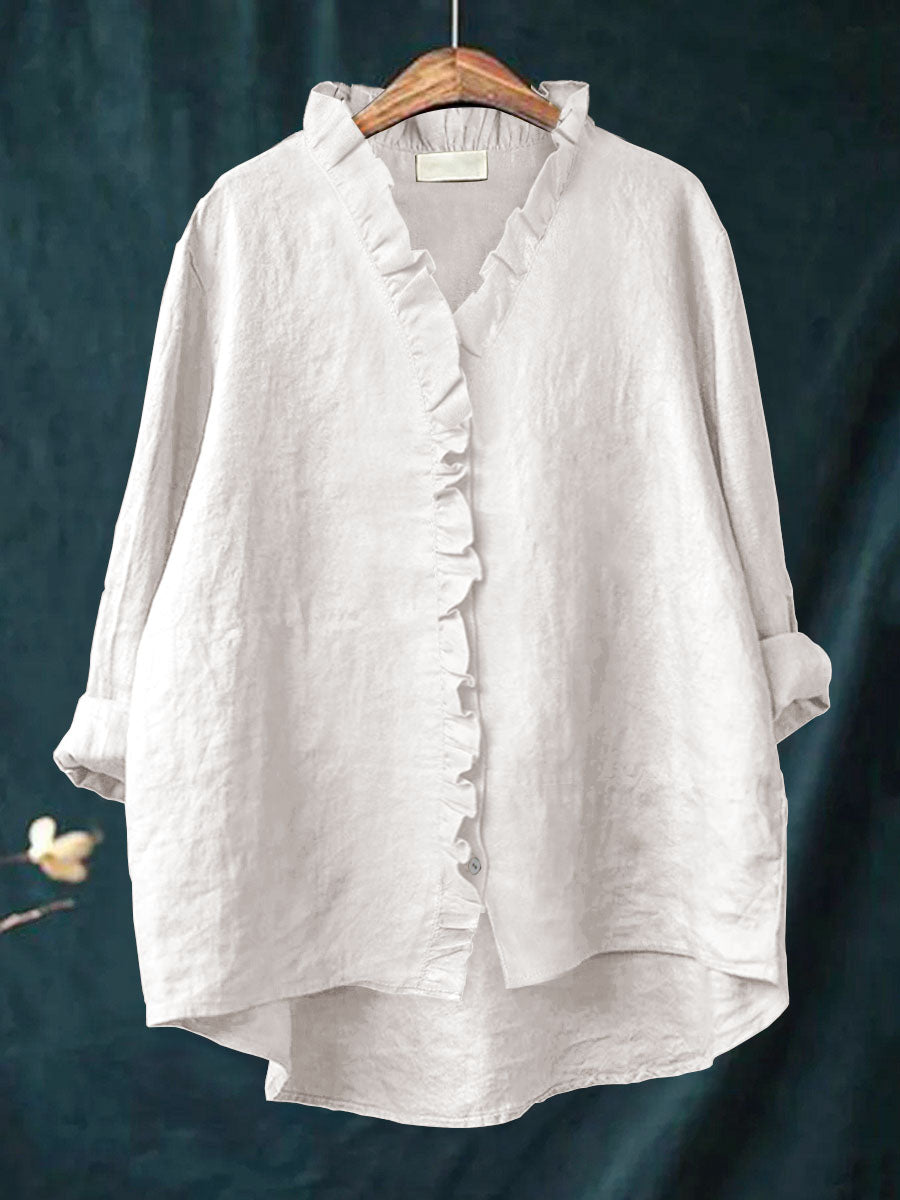 Elodie™ – Soft Linen Breeze Blouse