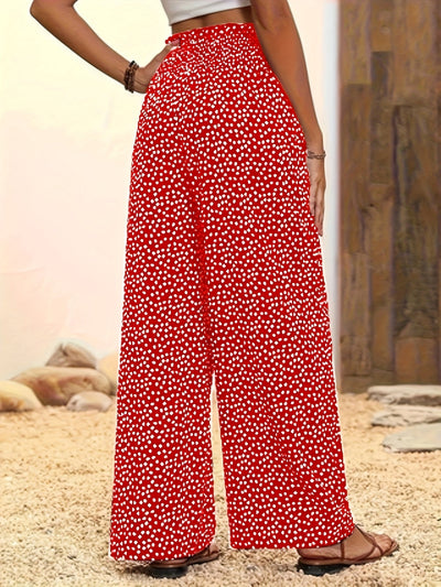 MIRA - ALLOVER PRINT WIDE-LEG PANTS