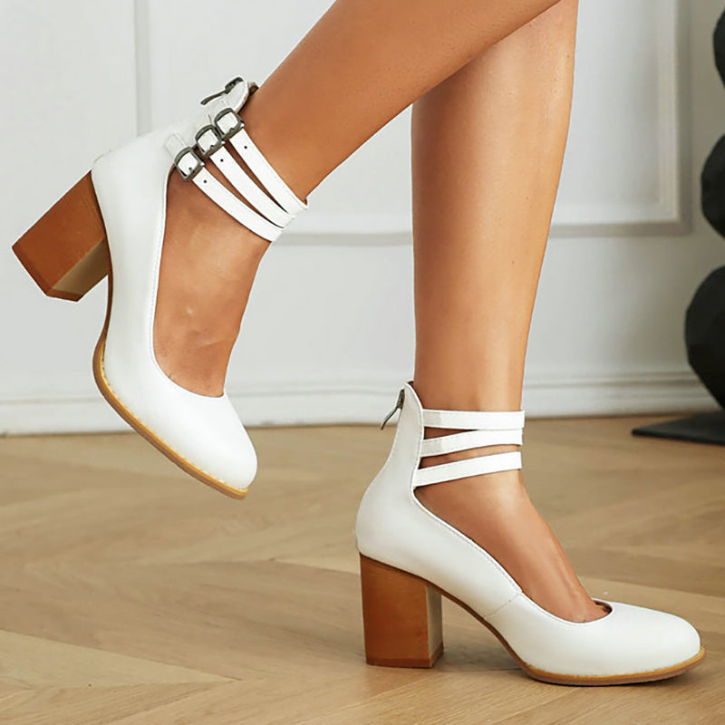 CASILDA – SMOOTH ELEGANCE BLOCK-HEEL SANDALS
