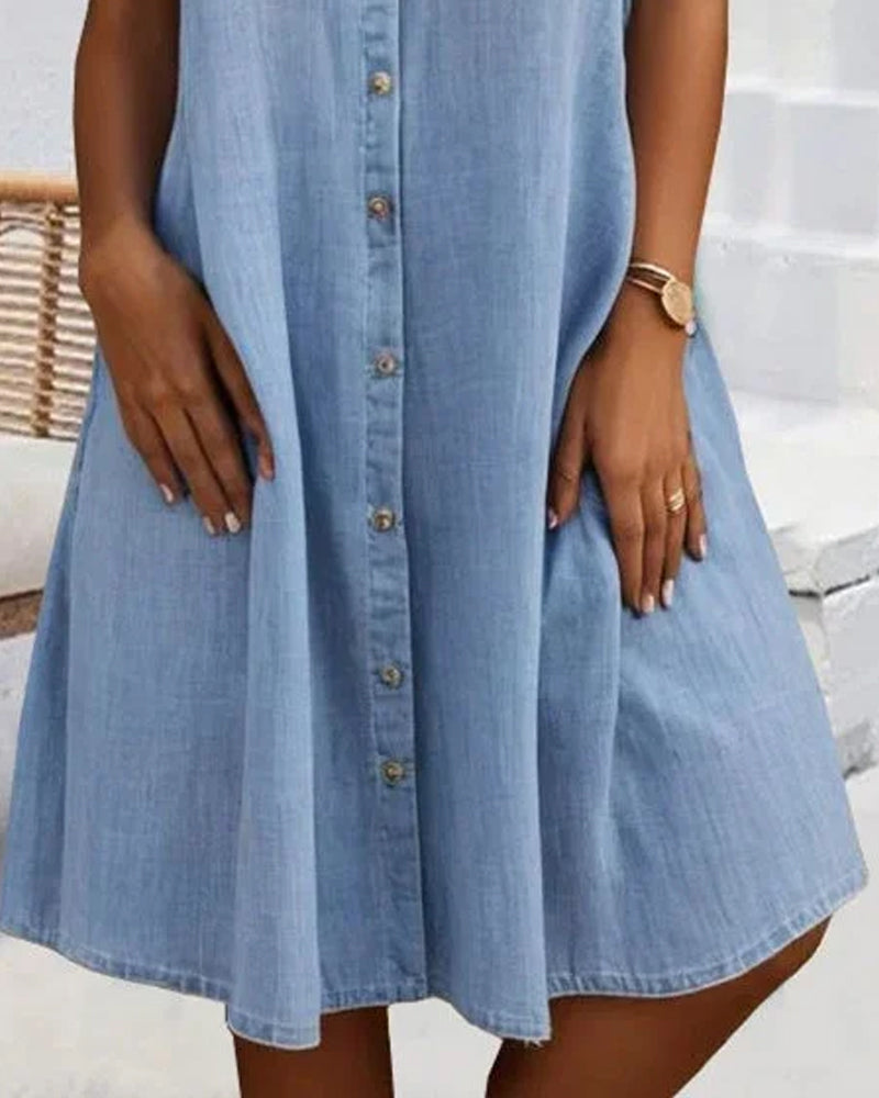LUNA – RELAXED CHARM DENIM SHIRT DRESS