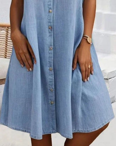 LUNA – RELAXED CHARM DENIM SHIRT DRESS