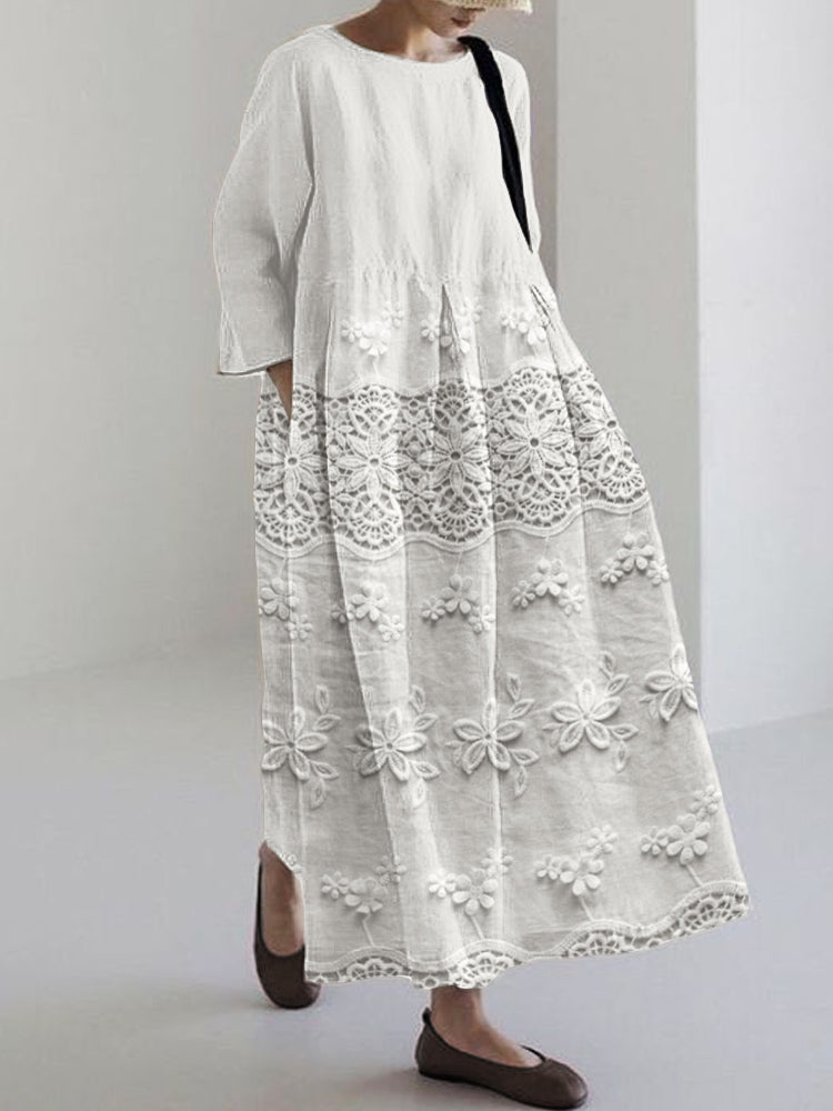THALINA – MOONLIT LACE GARDEN DRESS
