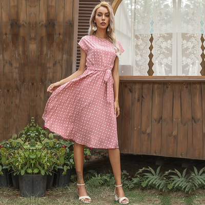 SHANIA – GRACEFUL CHARM POLKADOT DRESS