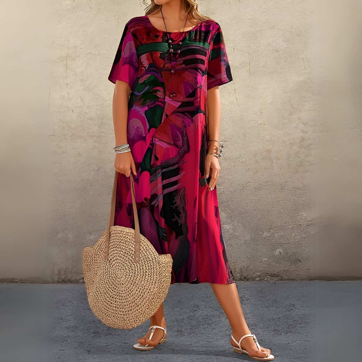 JOELLE – FLORAL GRACE FLOWY DRESS