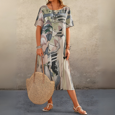 JOELLE – FLORAL GRACE FLOWY DRESS