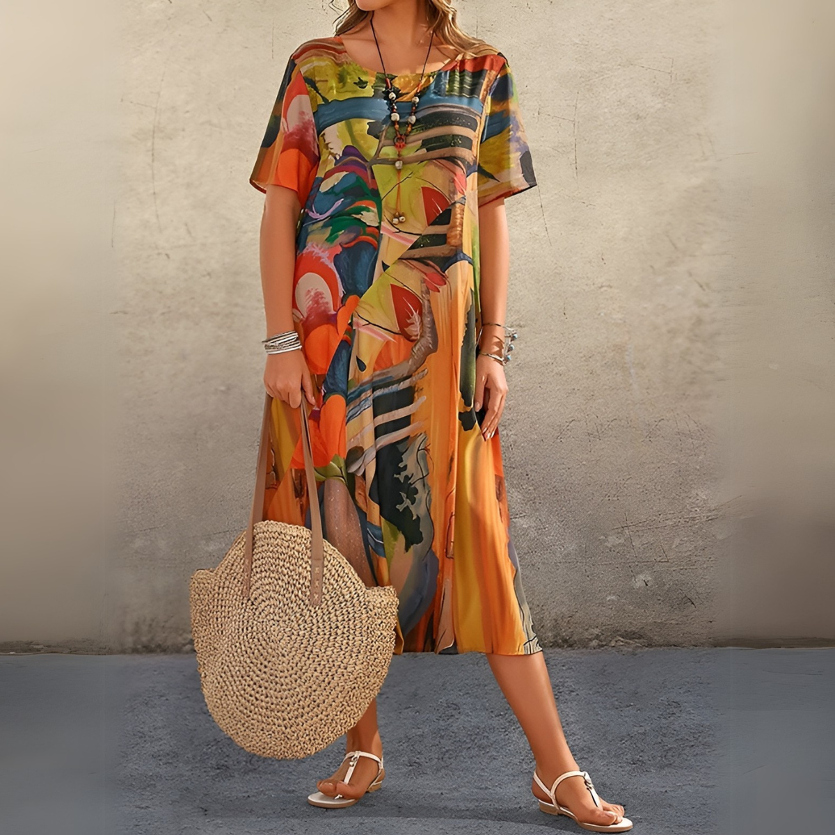 JOELLE – FLORAL GRACE FLOWY DRESS