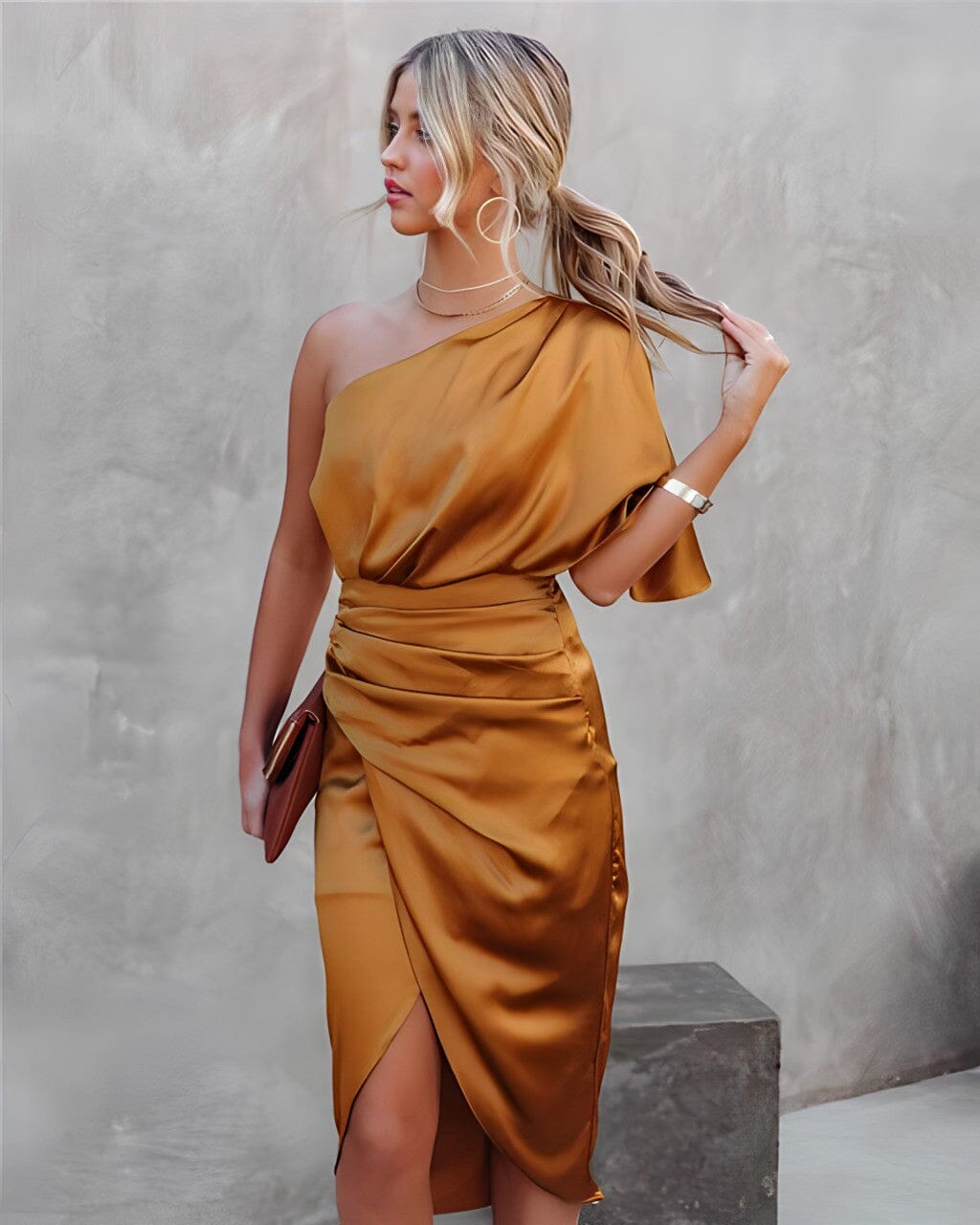 DHALIA – SCULPTED ELEGANCE ASYMMETRICAL DRESS