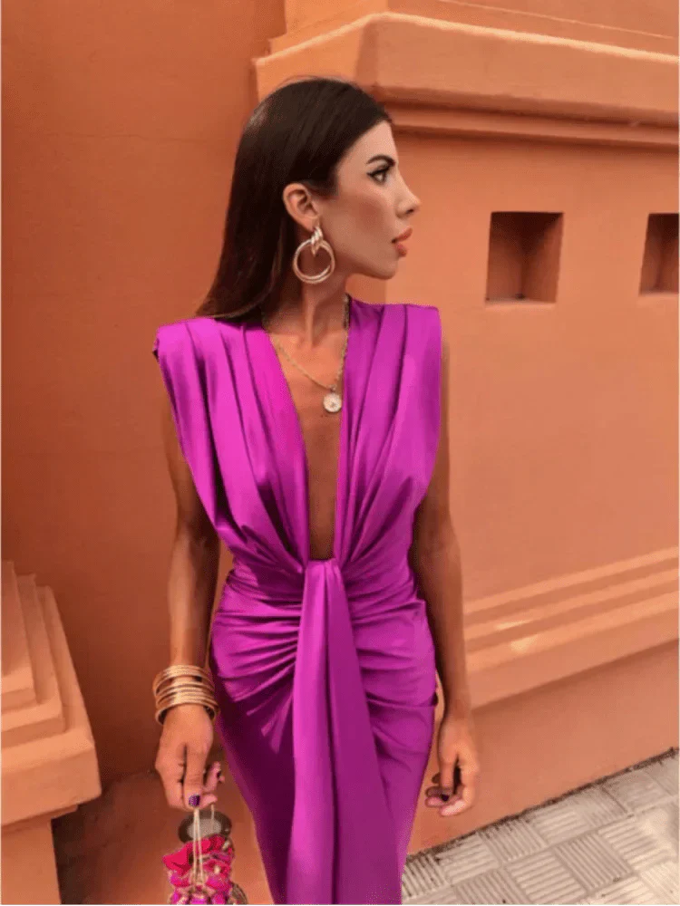 CORDELIA – SCULPTED DRAPE EVENING DRESS