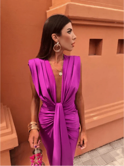 CORDELIA – SCULPTED DRAPE EVENING DRESS