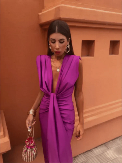 CORDELIA – SCULPTED DRAPE EVENING DRESS