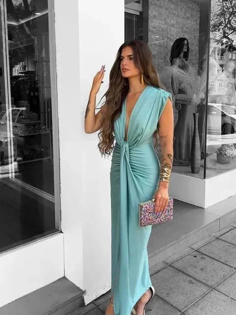 CORDELIA – SCULPTED DRAPE EVENING DRESS