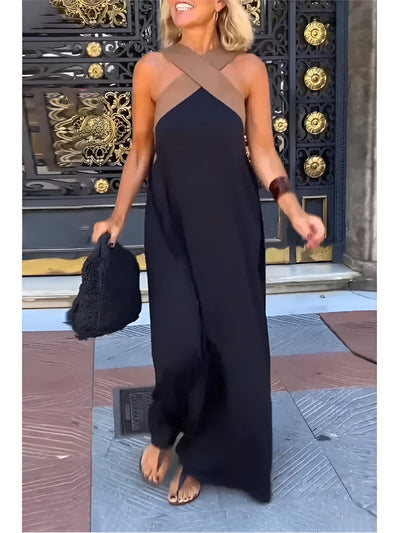 NATHALIE – RÉTRO CHARM V-NECK DRESS