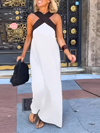 NATHALIE – RÉTRO CHARM V-NECK DRESS