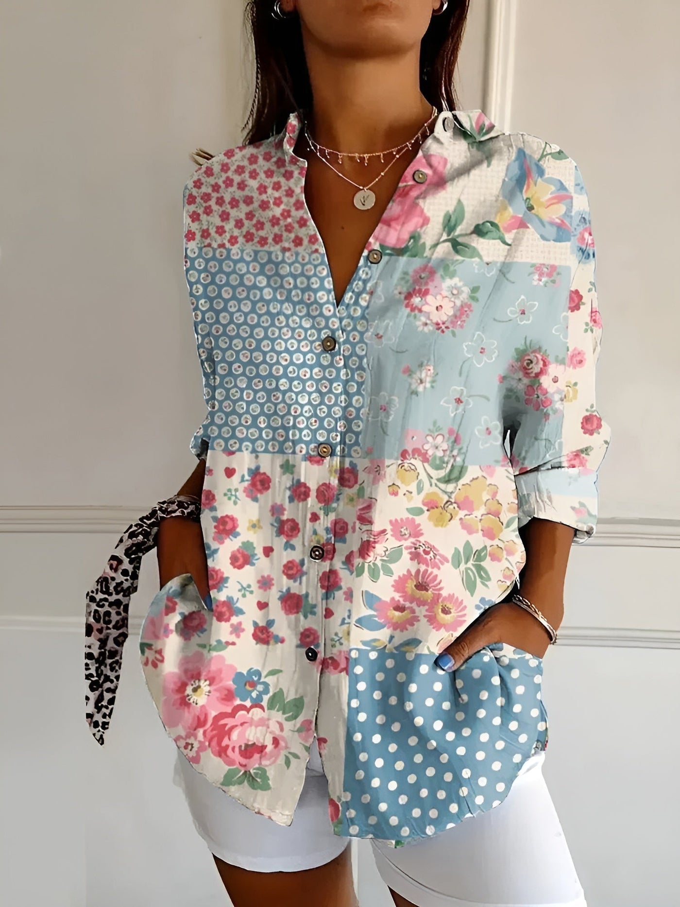 AVRIL – ELEGANT WHIMSY PRINTED BLOUSE