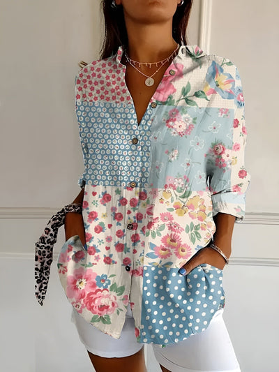 AVRIL – ELEGANT WHIMSY PRINTED BLOUSE