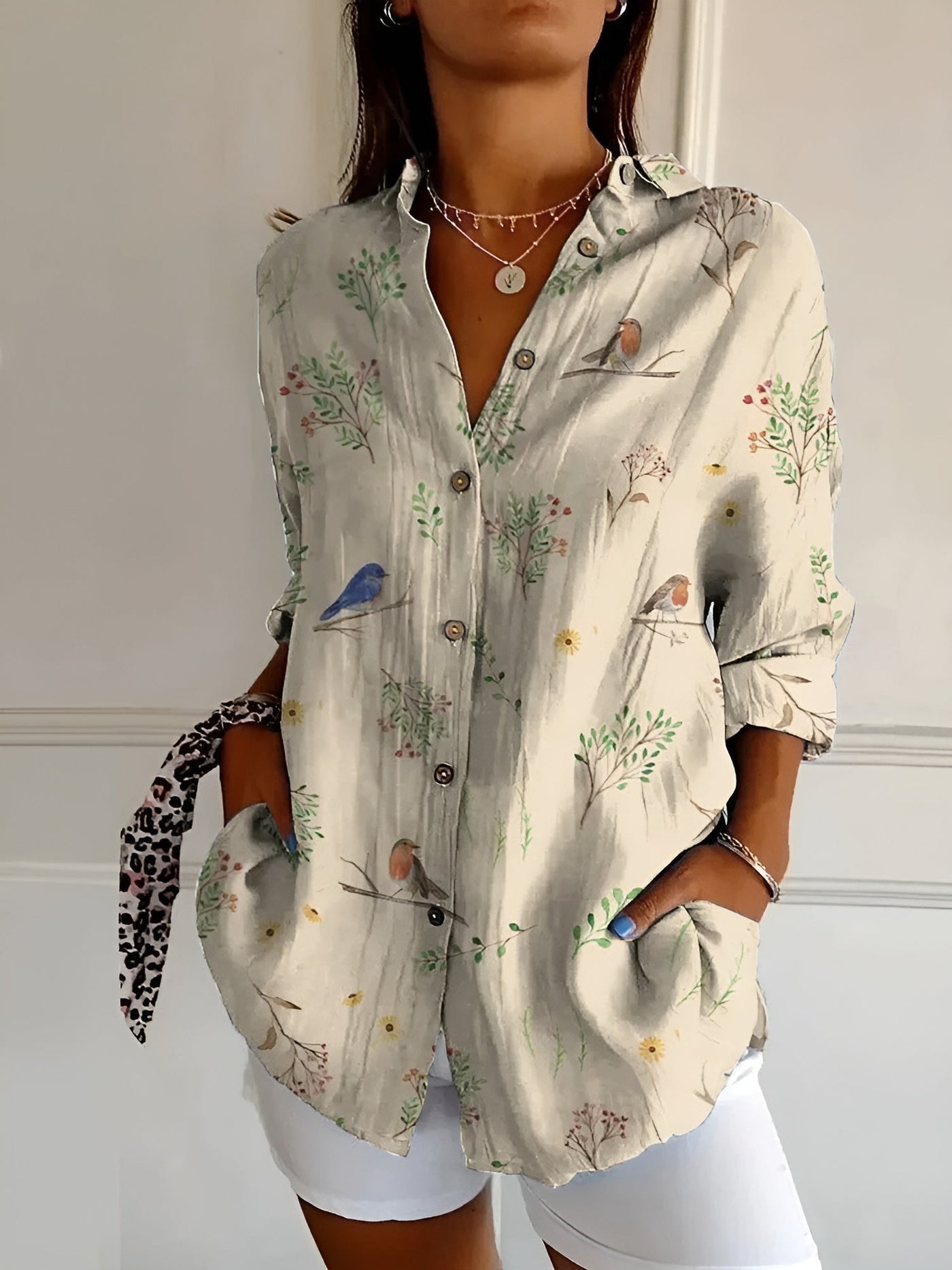 AVRIL – ELEGANT WHIMSY PRINTED BLOUSE