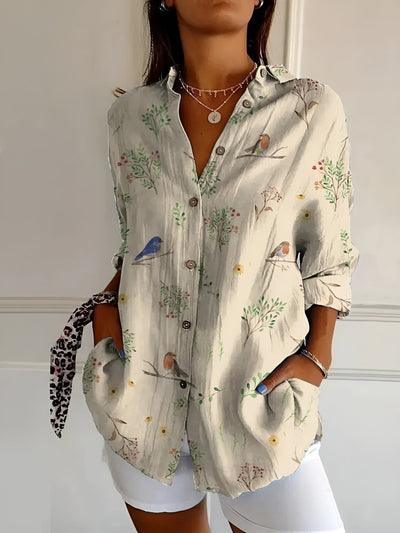 AVRIL – ELEGANT WHIMSY PRINTED BLOUSE