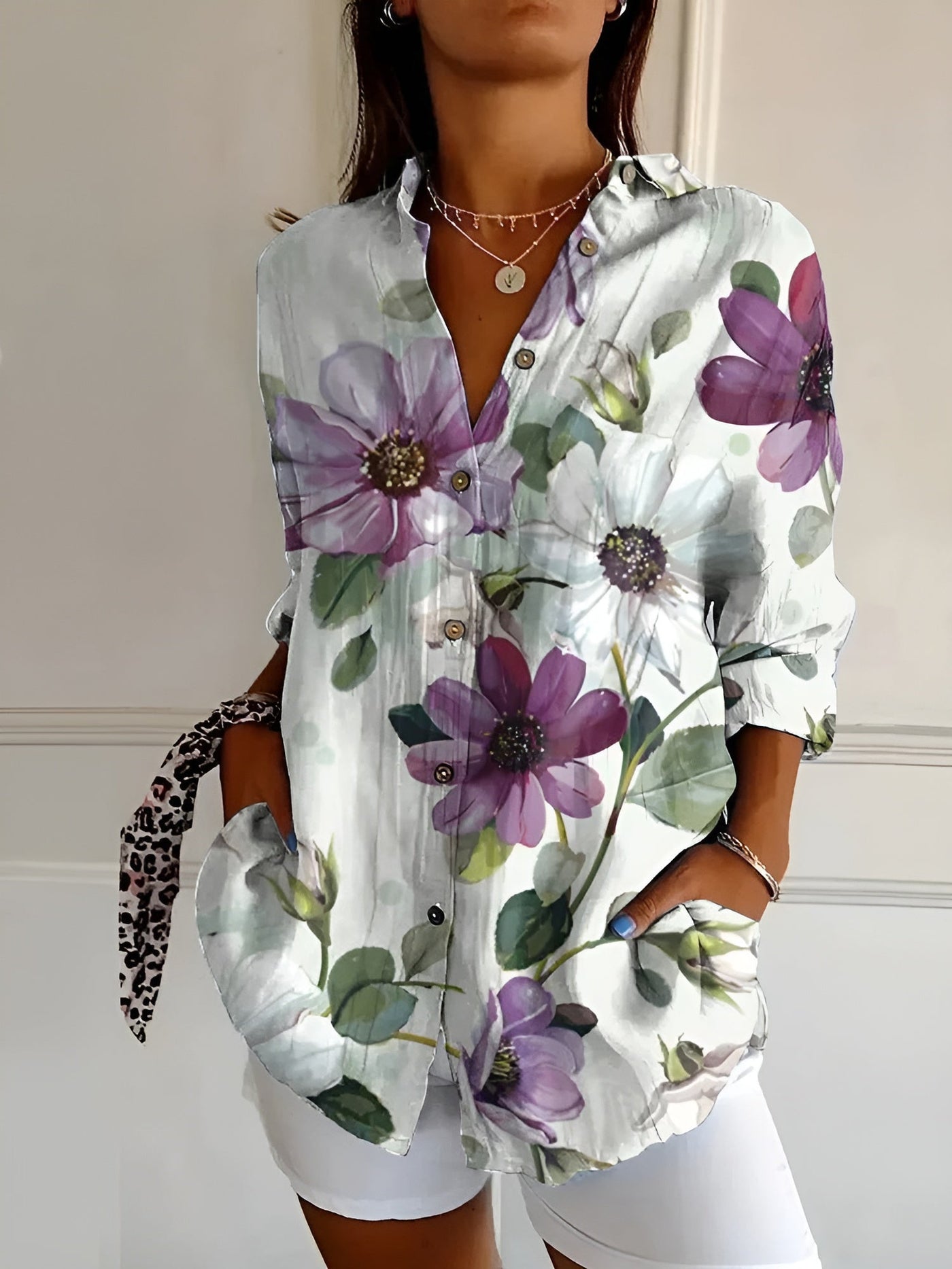 AVRIL – ELEGANT WHIMSY PRINTED BLOUSE