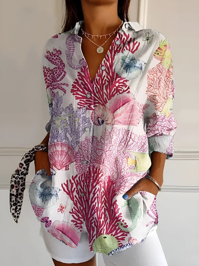 AVRIL – ELEGANT WHIMSY PRINTED BLOUSE