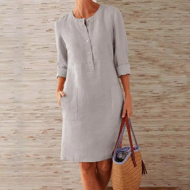 LUNA – BREEZY CHARM LINEN DRESS
