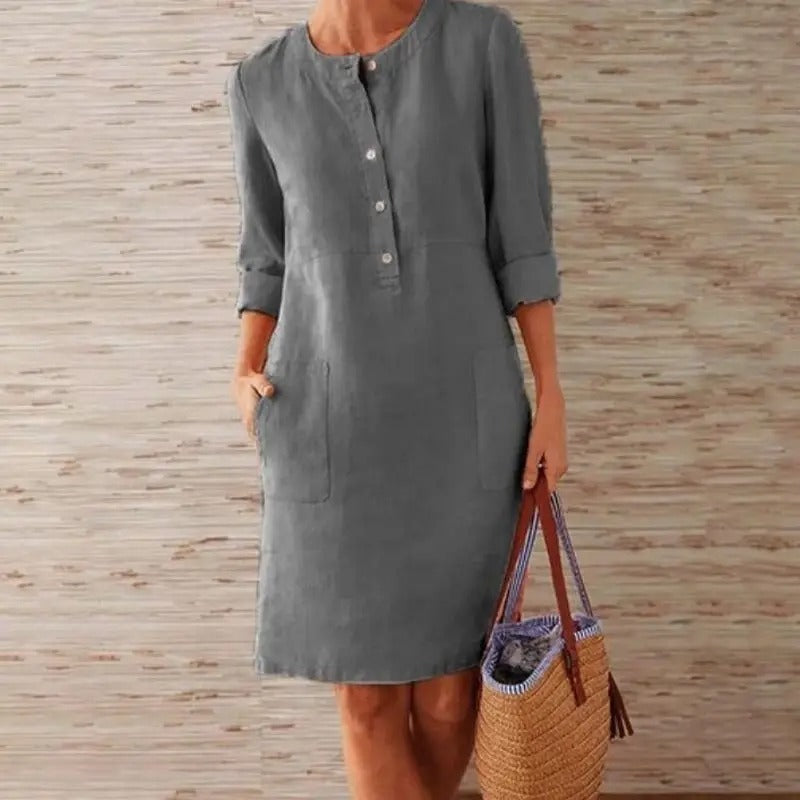 LUNA – BREEZY CHARM LINEN DRESS