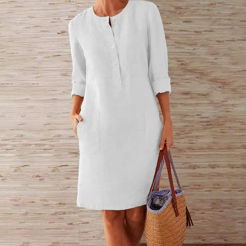 LUNA – BREEZY CHARM LINEN DRESS