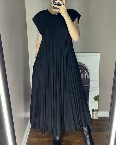 ELEONORA - DRESS WITH PLEATED SLEEVELESS