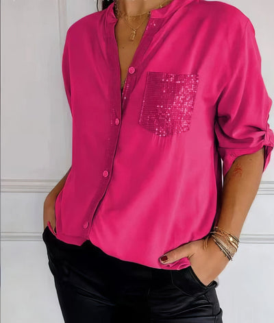 LUCIE - TOP WITH SEQUINS
